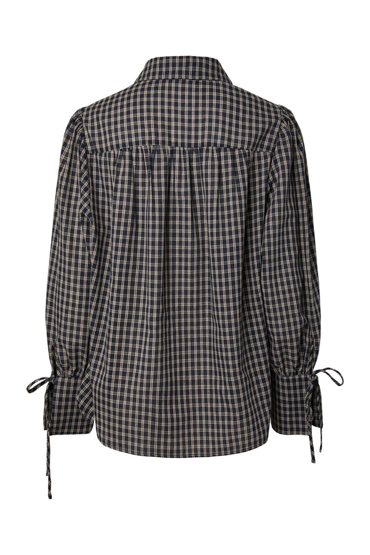 Pieces - Pcjune Ls Pleated Detail Shirt Wnv - 5162474 Maritime Blue Birch