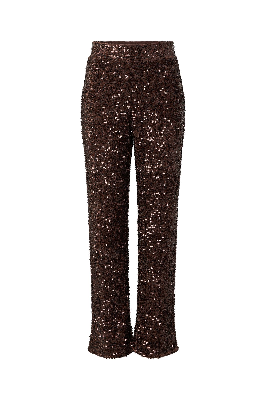 Pieces - Pckammy Wide Pant - 5114401 Chicory Coffee Brown Sequins