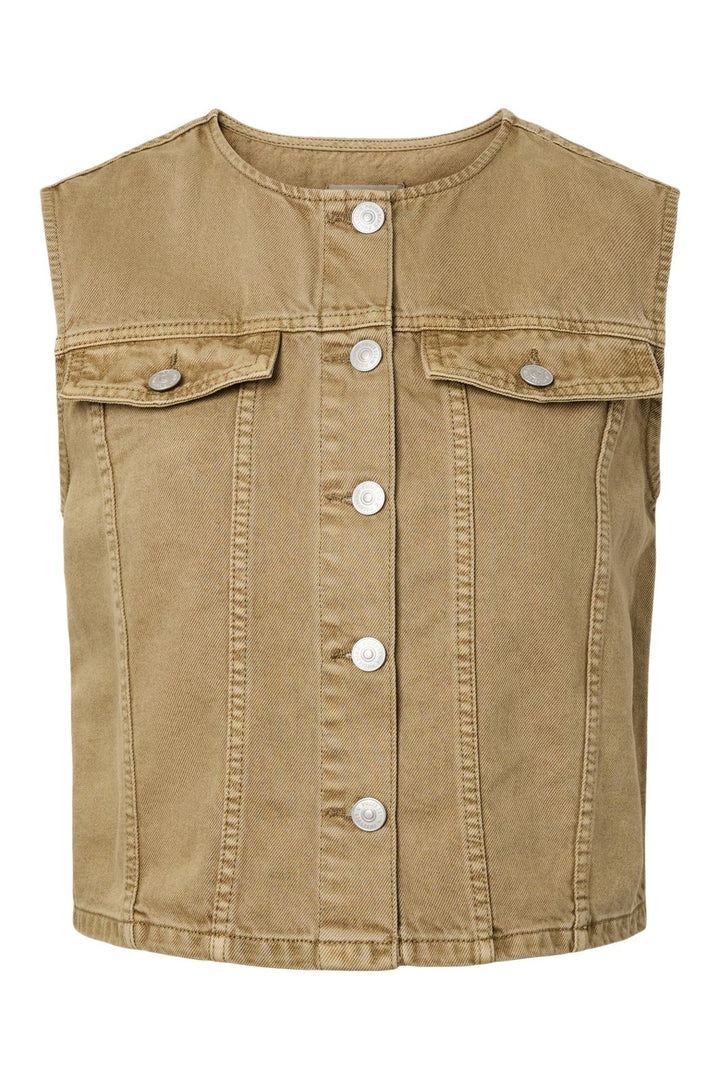 Pieces - Pckate Vest - 5011190 Cedar Heavy Wash