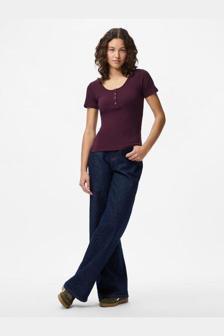 Pieces - Pckitte Ss Top - 4493468 Winetasting