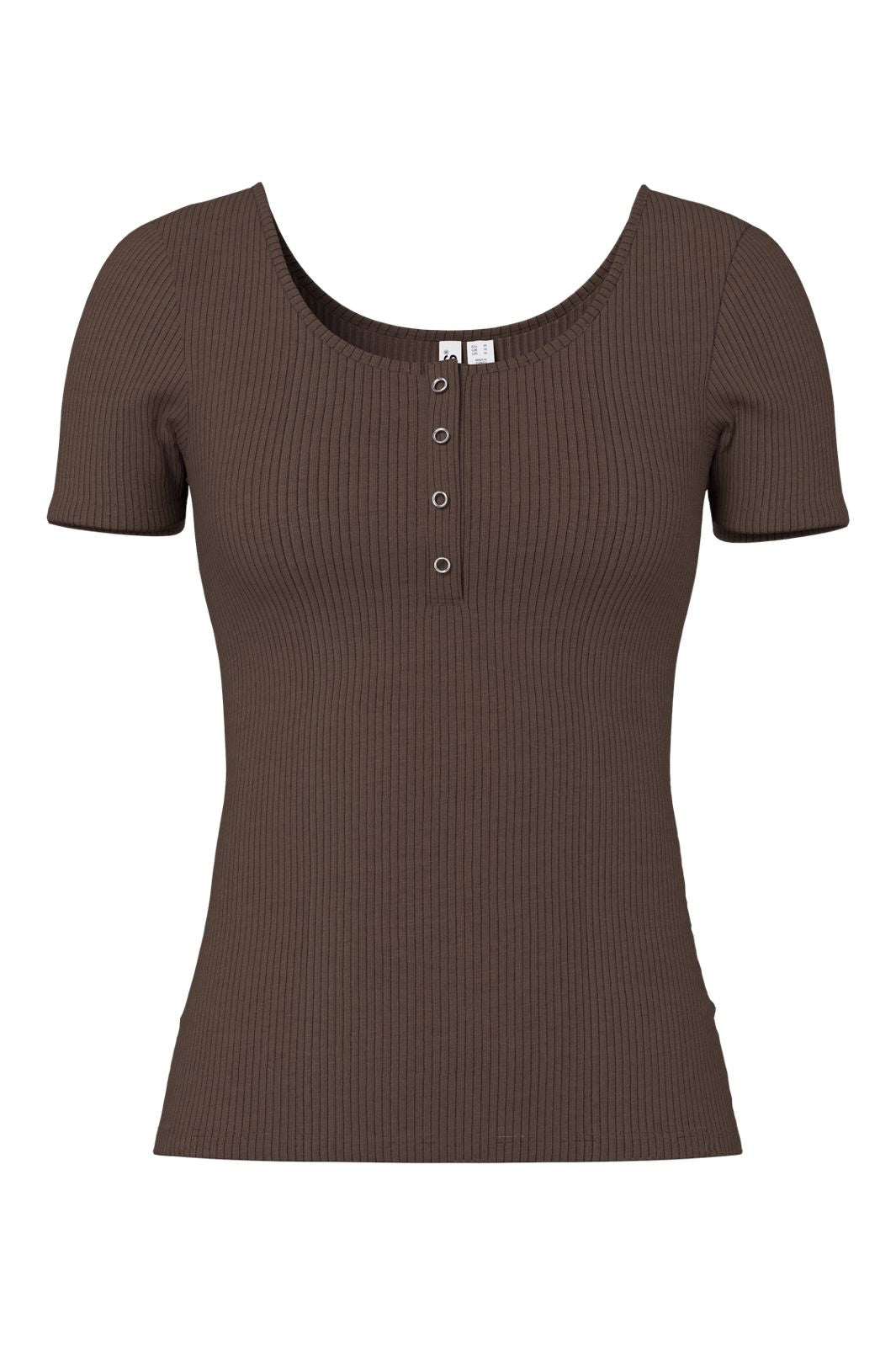 Pieces - Pckitte Ss Top - 5048719 Hot Fudge
