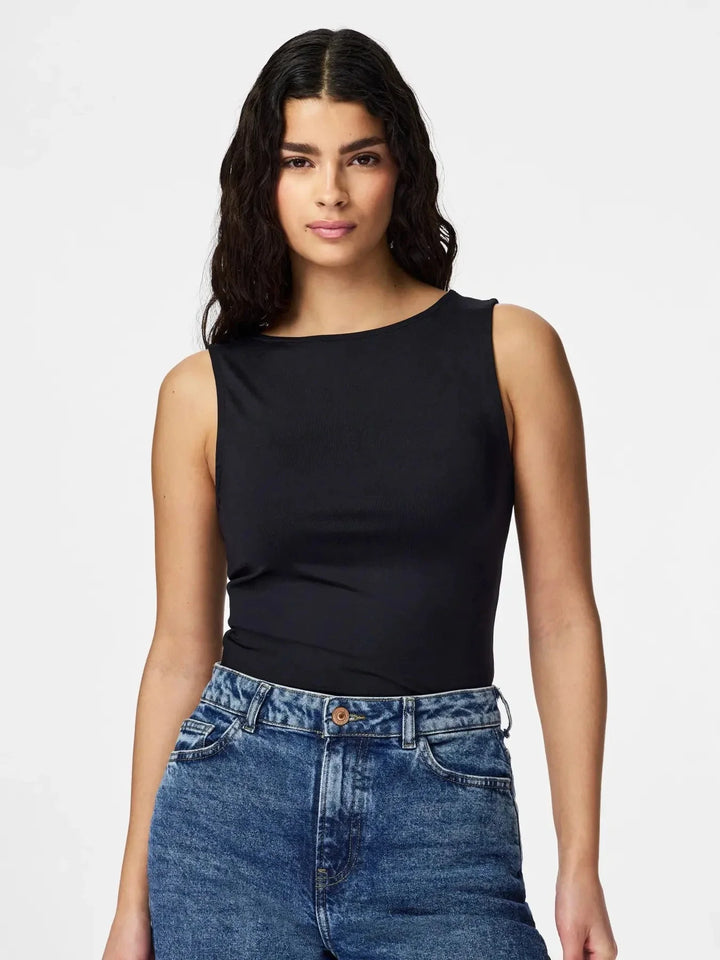 Pieces - Pclula Sl Reversible Tanktop - 4897663 Black Tank Top 