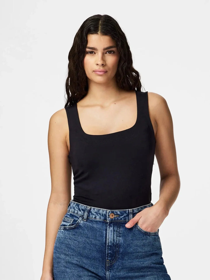 Pieces - Pclula Sl Reversible Tanktop - 4897663 Black Tank Top 