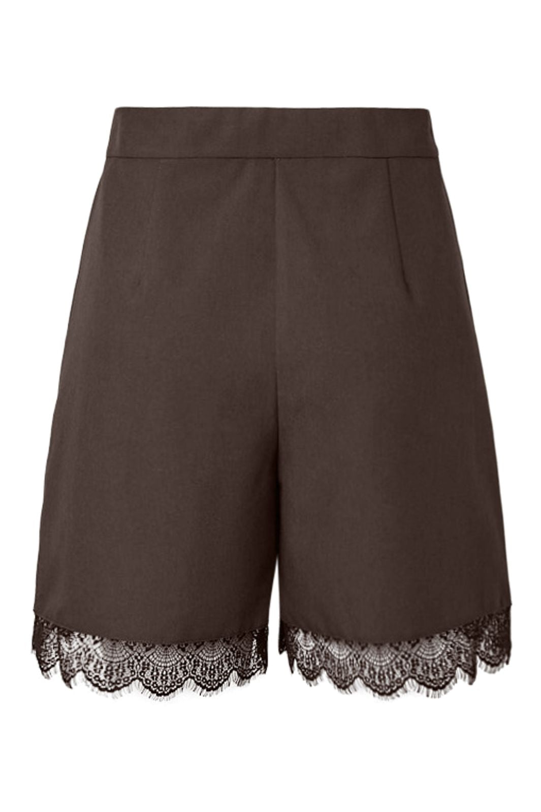 Pieces - Pcmaise Bosella Lace Detail Shorts Dm - 5161689 Hot Fudge