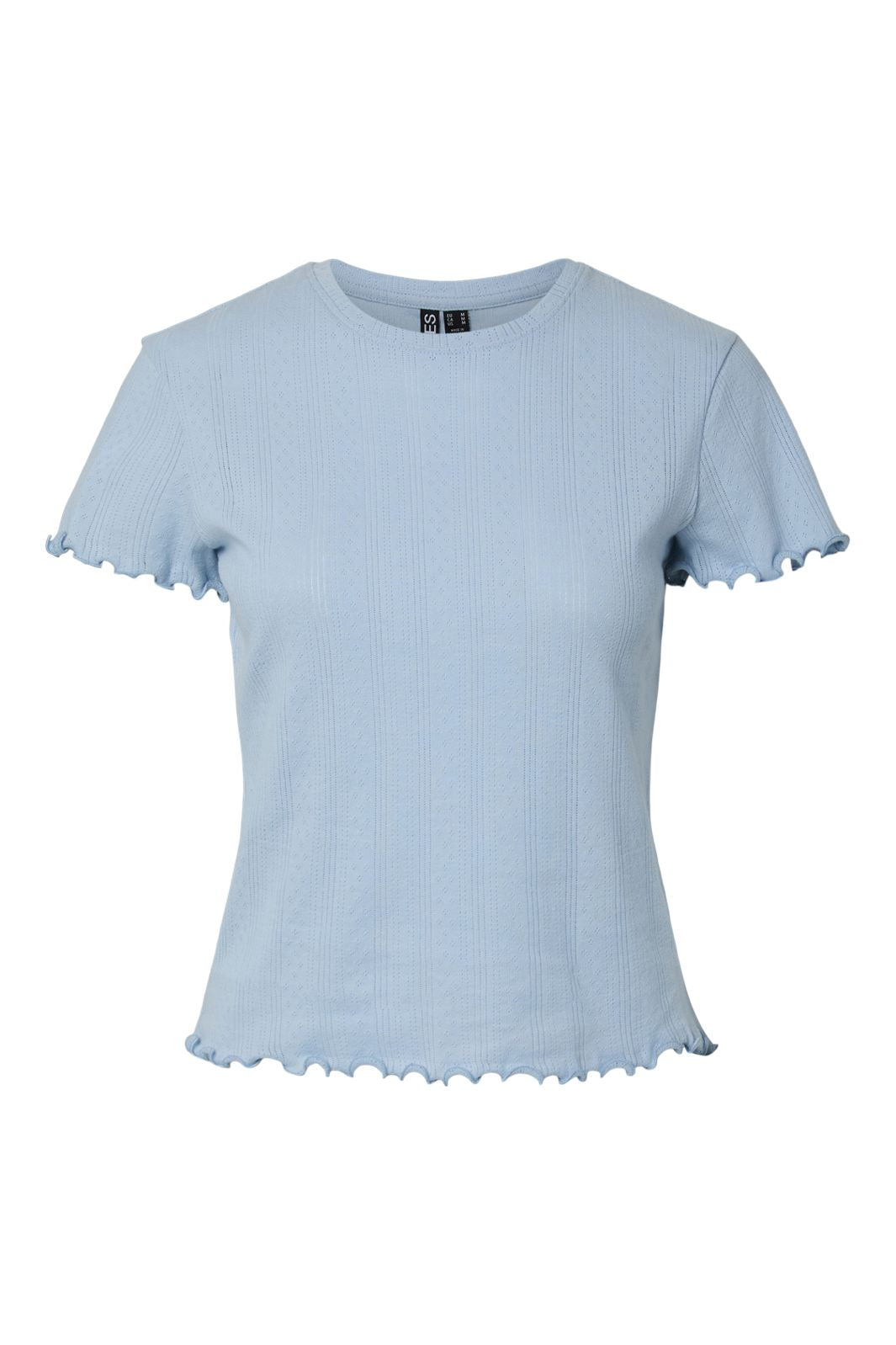 Pieces - Pcmarie Ss O-Neck Poin Top - 4798918 Cashmere Blue