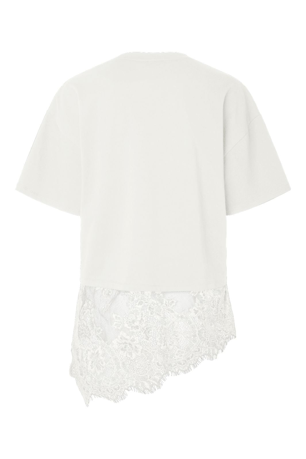Pieces - Pcmave Ss Lace T-Shirt Dm - 5161685 Cloud Dancer
