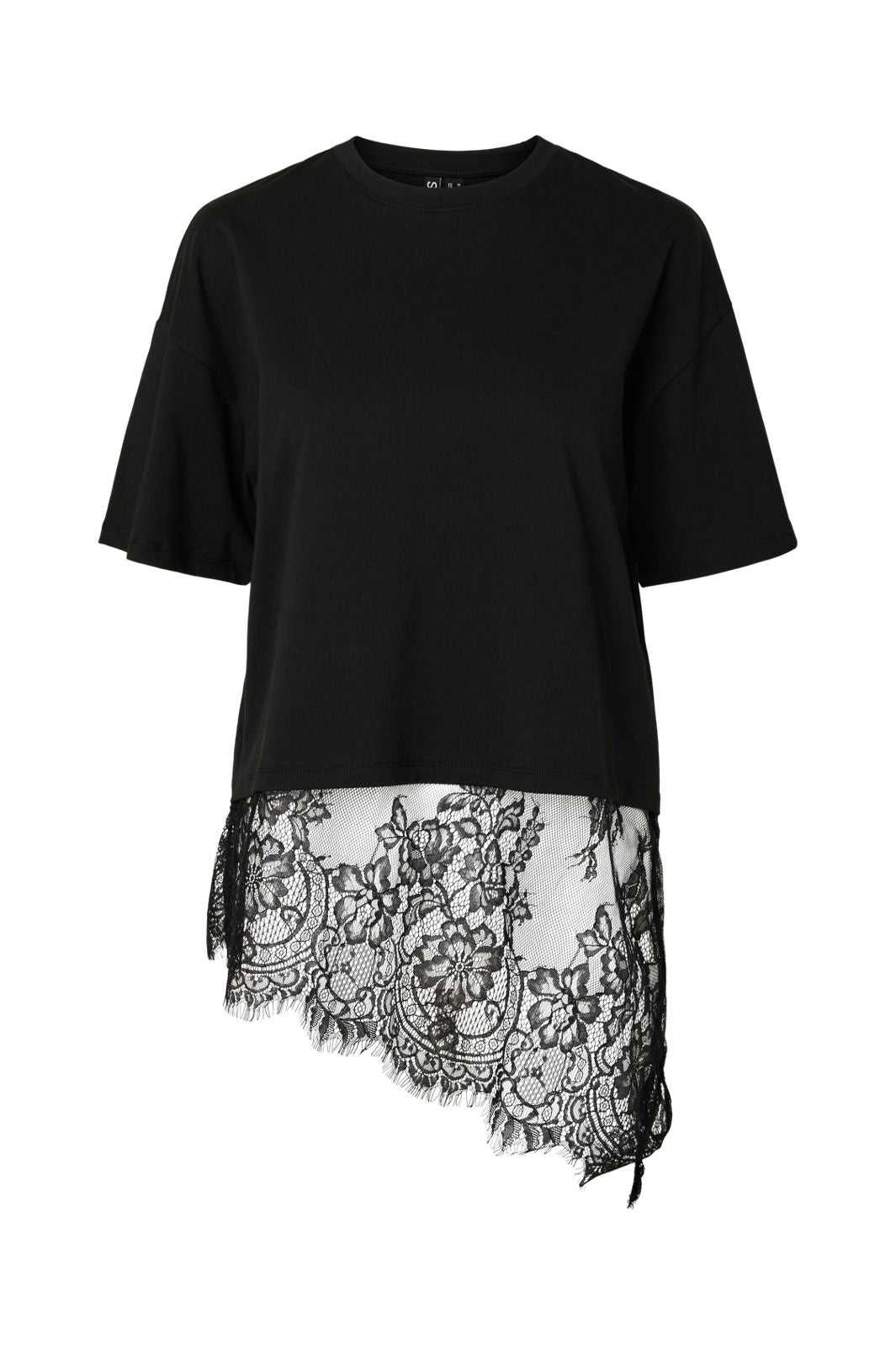 Pieces - Pcmave Ss Lace T-Shirt Dm - 5161686 Black