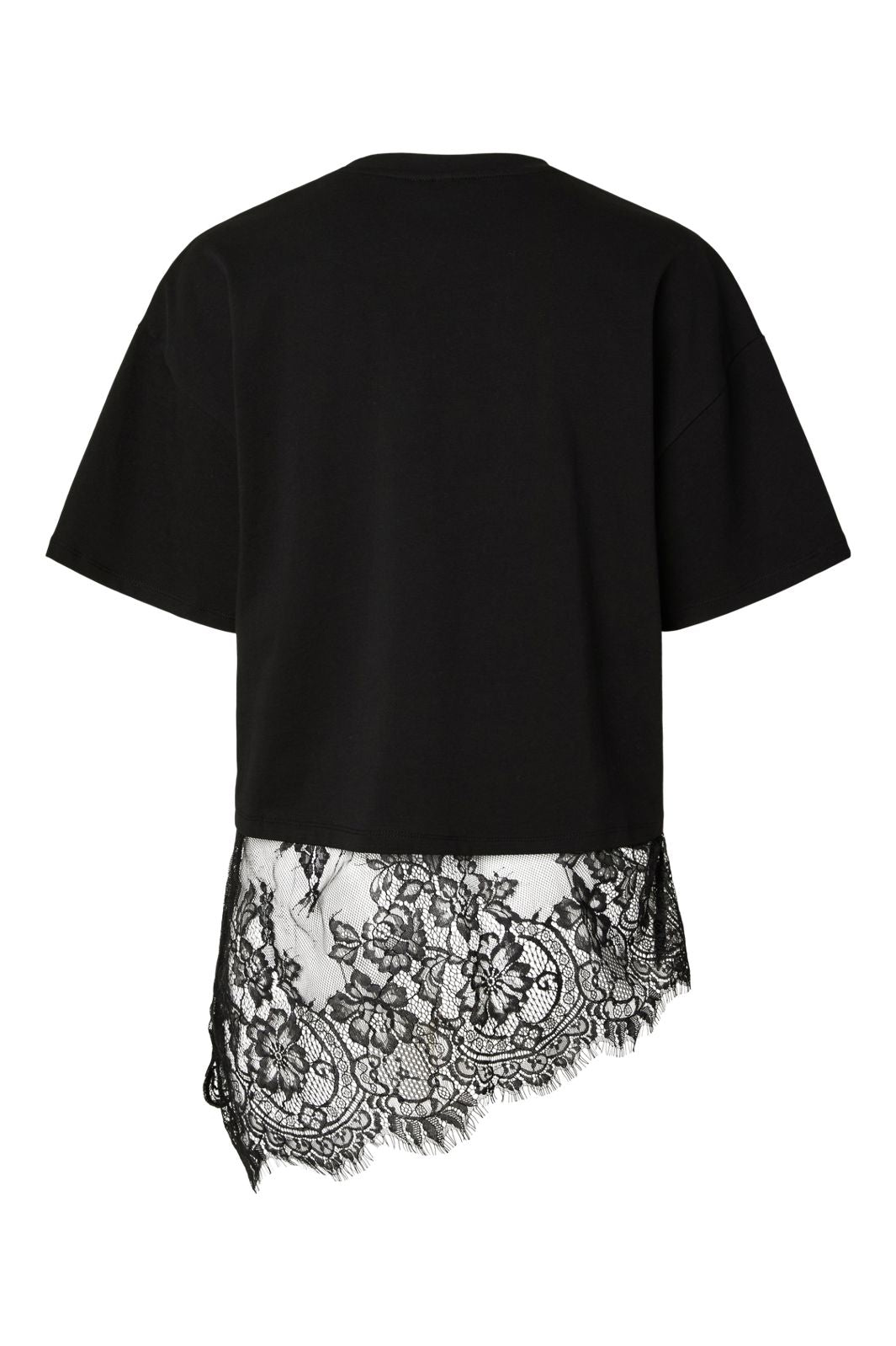 Pieces - Pcmave Ss Lace T-Shirt Dm - 5161686 Black