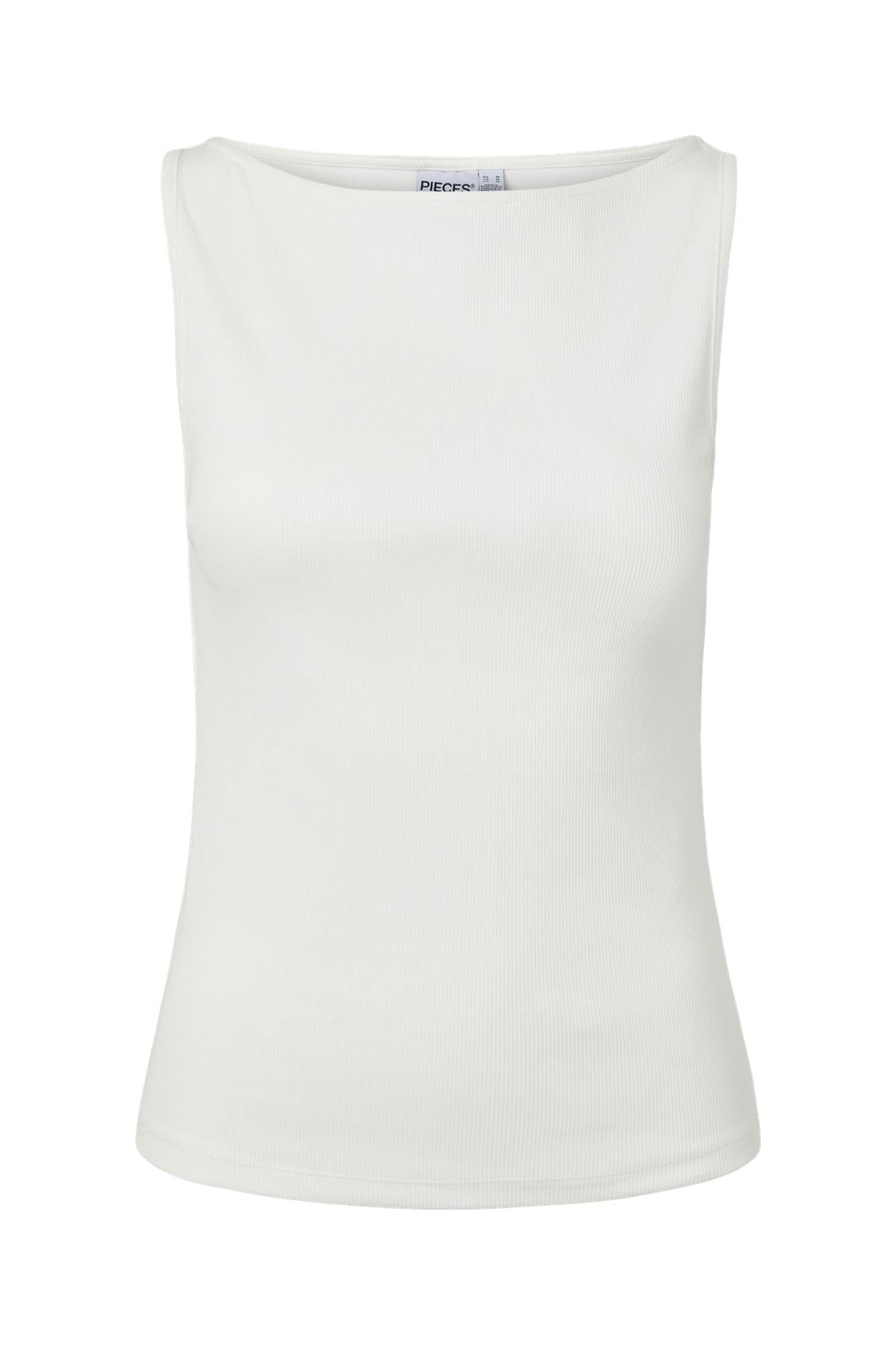Pieces - Pcmay Sl Boatneck Top - 5154468 Cloud Dancer