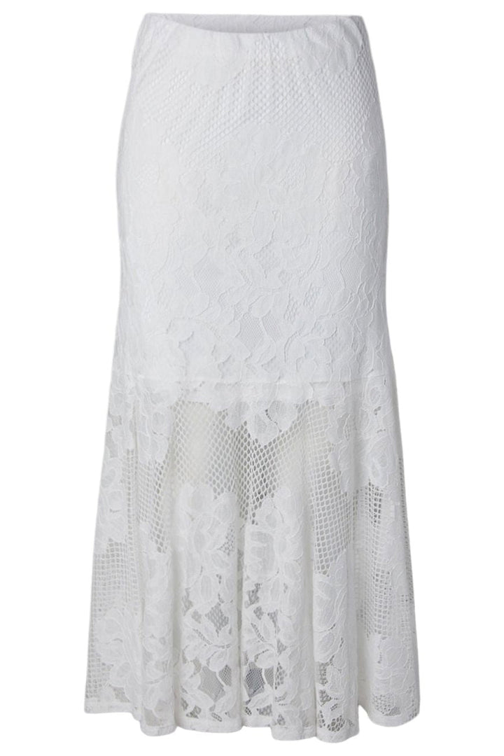 Pieces - Pcmaya Lace Ankle Skirt - 5118547 Bright White