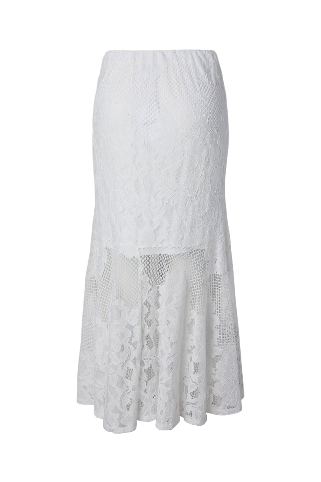 Pieces - Pcmaya Lace Ankle Skirt - 5118547 Bright White