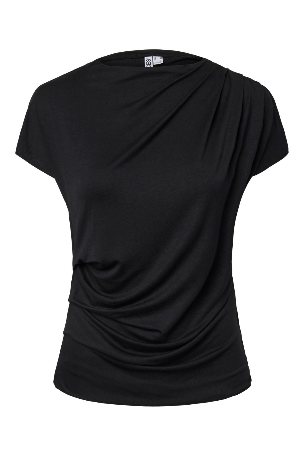 Pieces - Pcmelina Ss Assymetrical Top - 5161222 Black