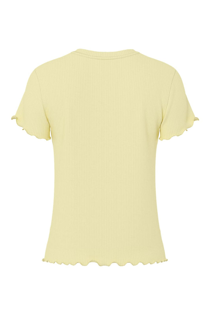 Pieces - Pcnicca Ss O-Neck Top - 4981814 French Vanilla