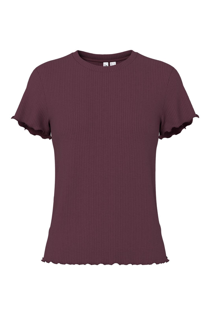 Pieces - Pcnicca Ss O-Neck Top - 5048765 Winetasting