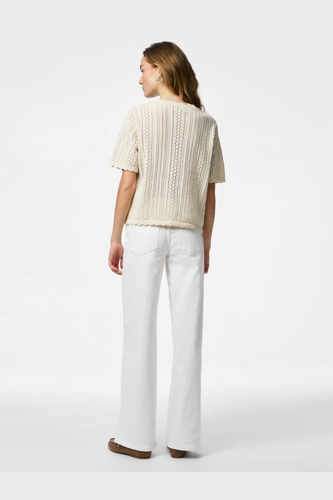 Pieces - Pcnuka Ss O-Neck Knit Cardigan - 4897931 Birch