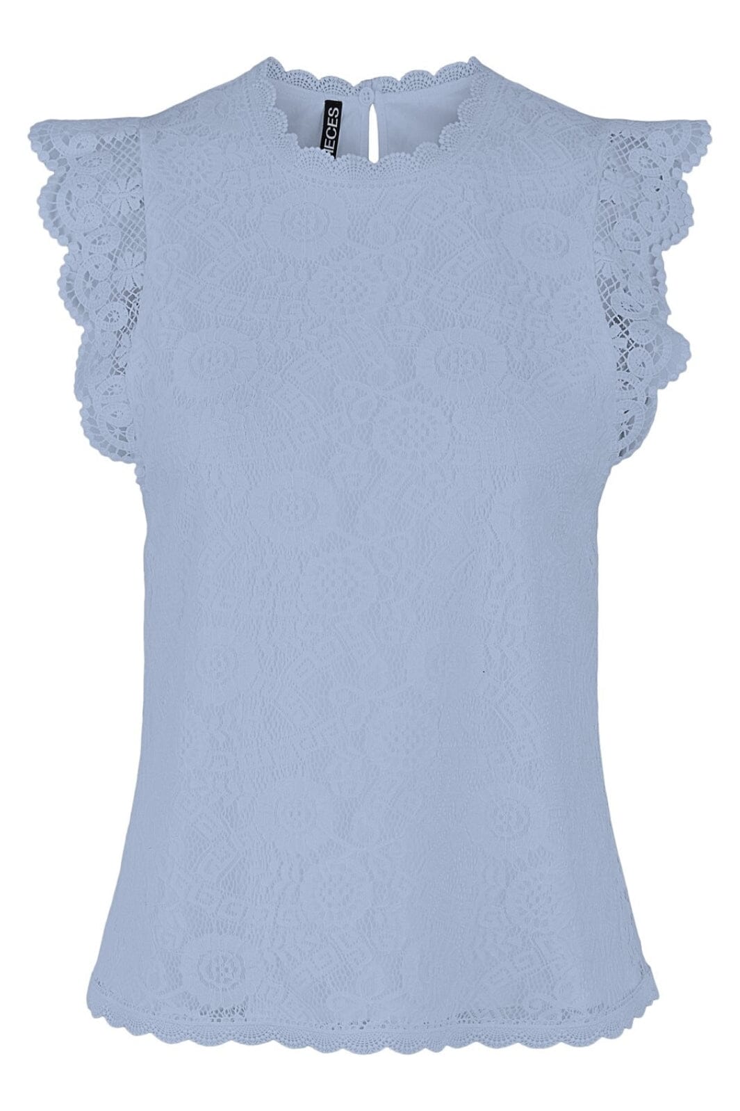 Pieces - Pcolline Sl Lace Top - Kentucky Blue Toppe 