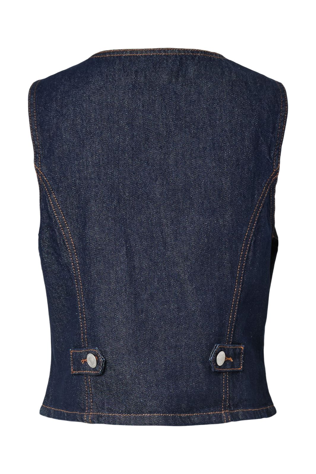 Pieces - Pcpam Denim Vest - 5017748 Dark Blue Denim Rinse