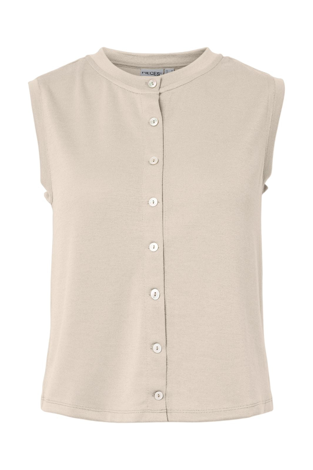 Pieces - Pcpimi Ss Vest Pwp - 5016658 Silver Lining