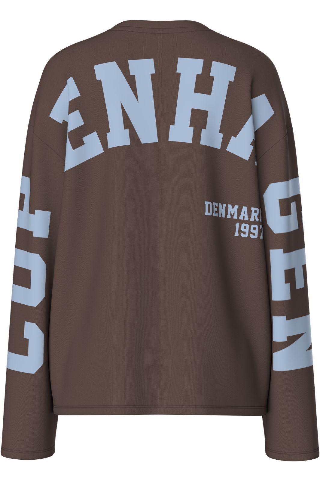 Pieces - Pcria Fany Ls T-Shirt - 5139328 Hot Fudge Copenhagen