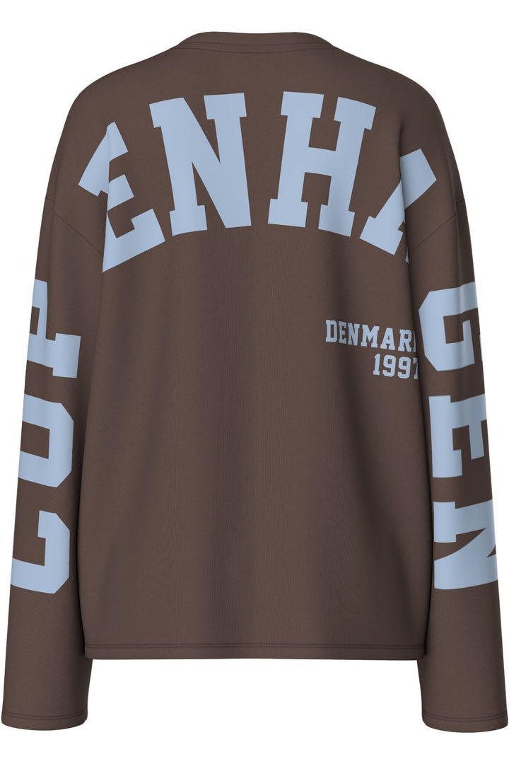 Pieces - Pcria Fany Ls T-Shirt - 5139328 Hot Fudge Copenhagen