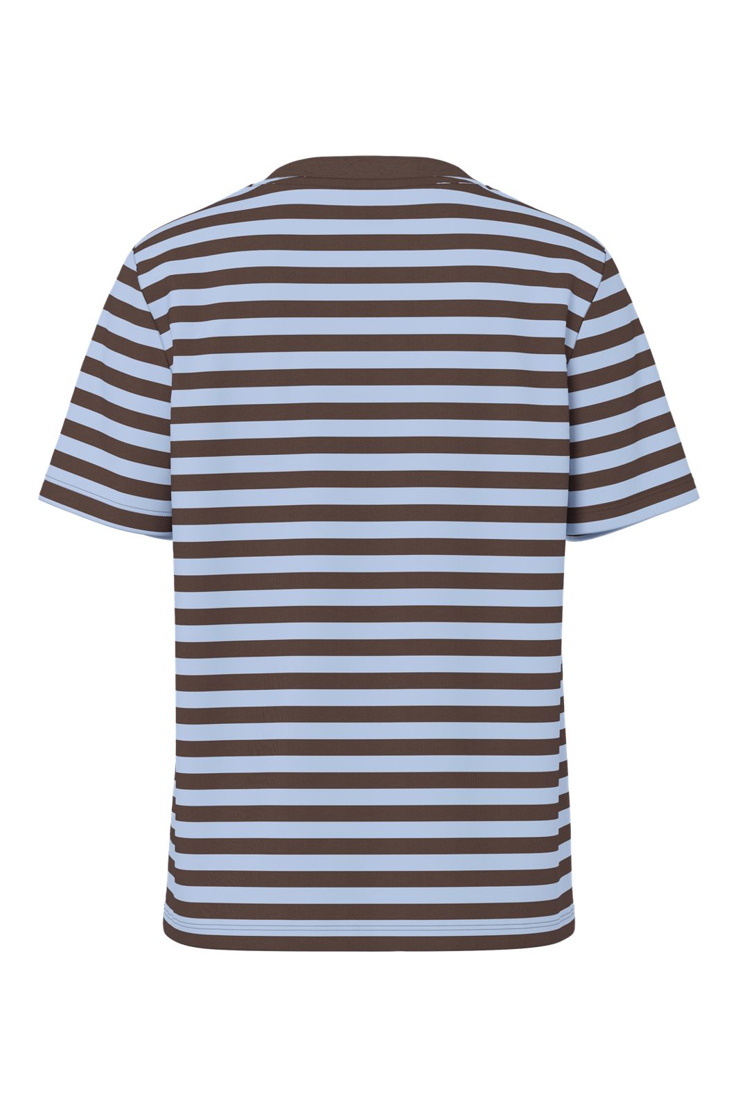 Pieces - Pcria Ss Tee Multicol Stripes - 5164958 Hot Fudge Cashmere Blue