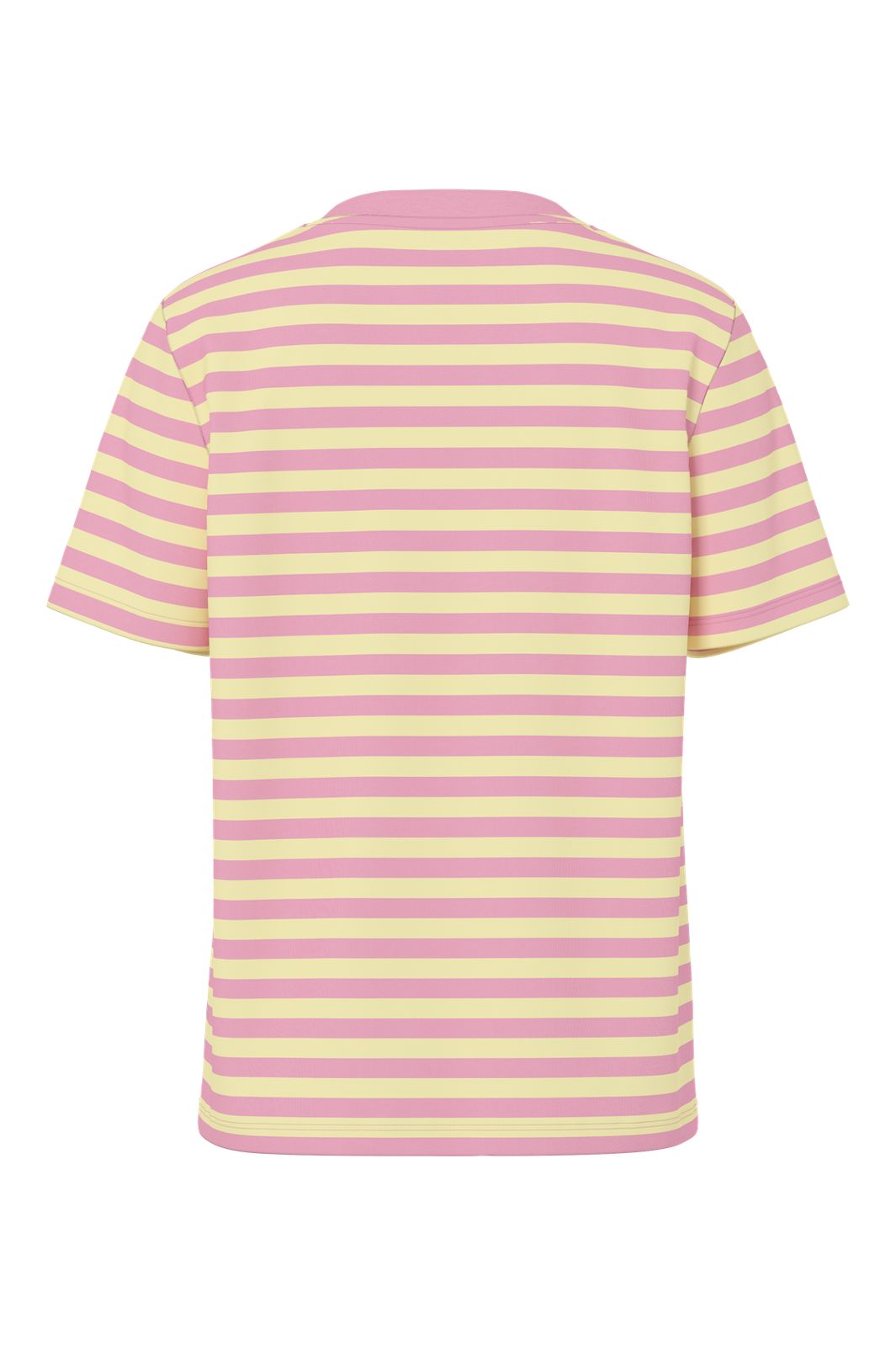 Pieces - Pcria Ss Tee Multicol Stripes - 5164962 French Vanilla Sea Pink