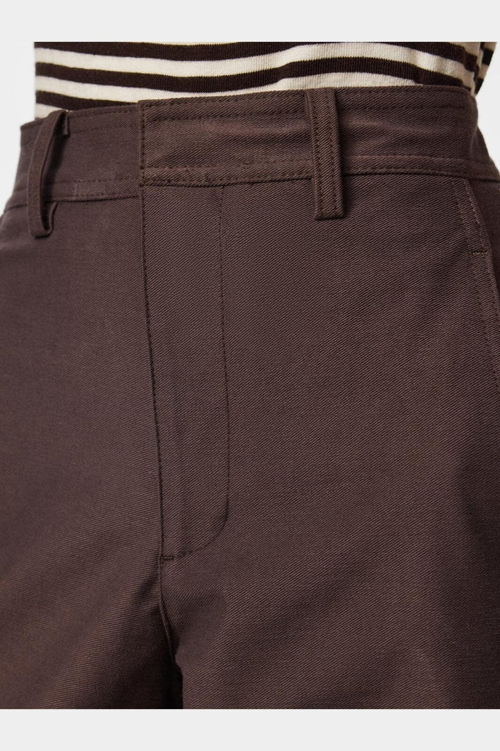 Pieces - Pcrikke Barrel Pants - 5135435 Hot Fudge