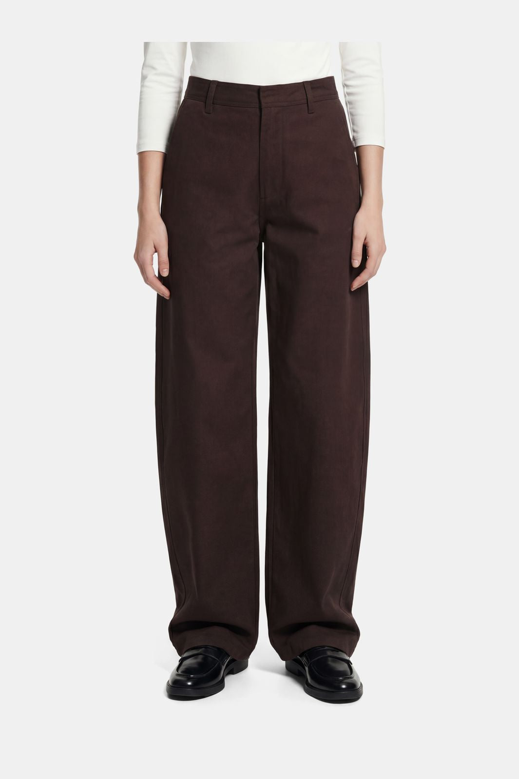 Pieces - Pcrikke Barrel Pants - 5135435 Hot Fudge