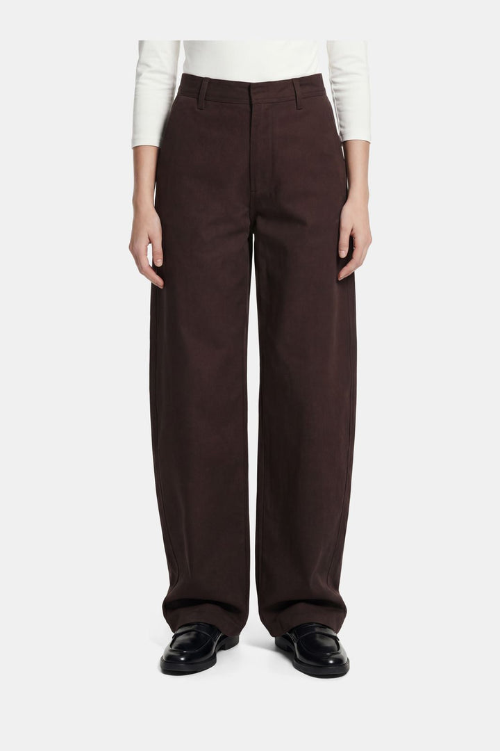 Pieces - Pcrikke Barrel Pants - 5135435 Hot Fudge
