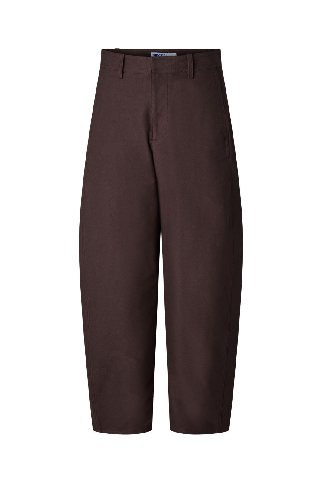 Pieces - Pcrikke Barrel Pants - 5135435 Hot Fudge