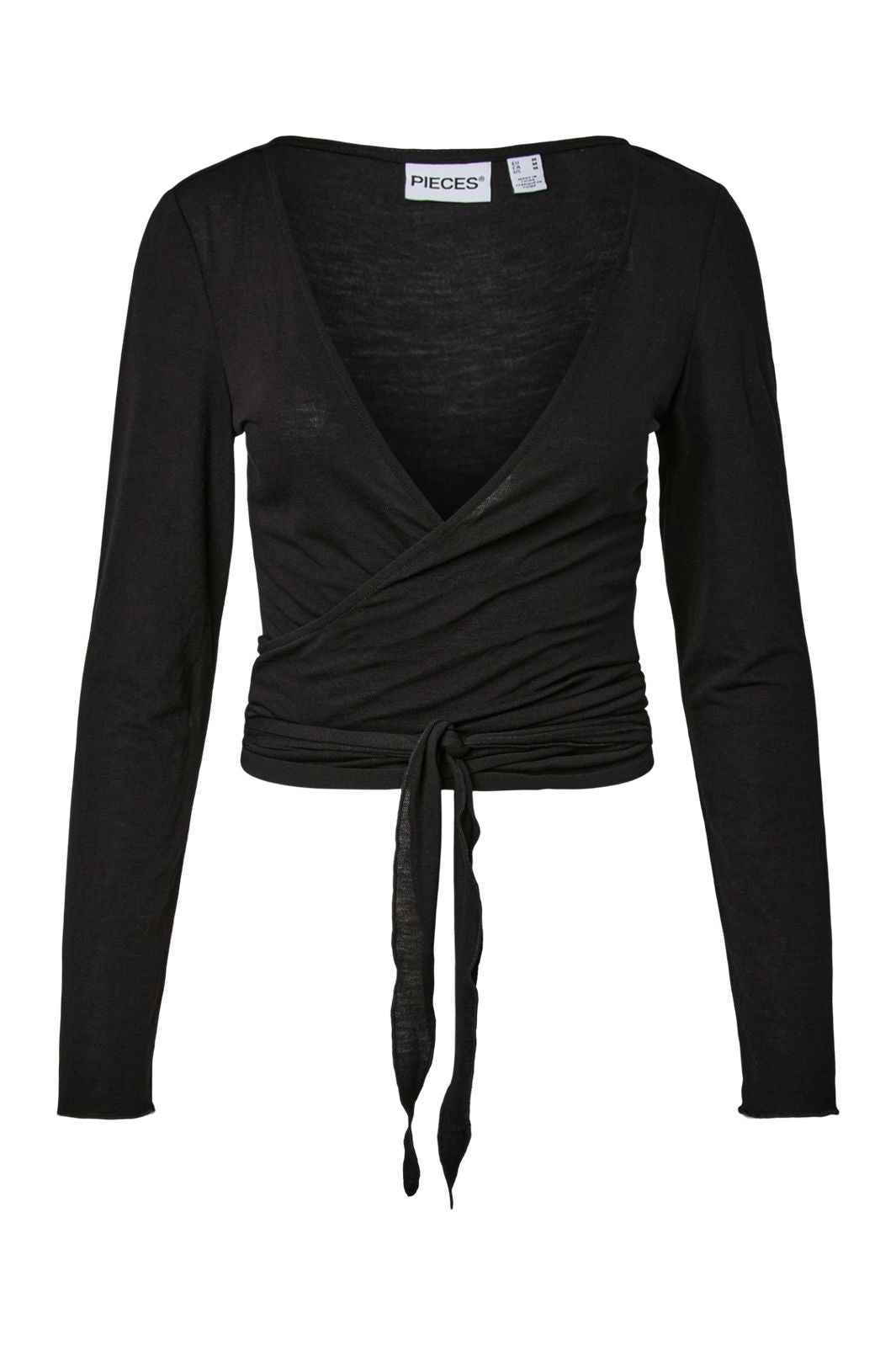 Pieces - Pcroya Ballerina Ls Wrap Top - 5082357 Black