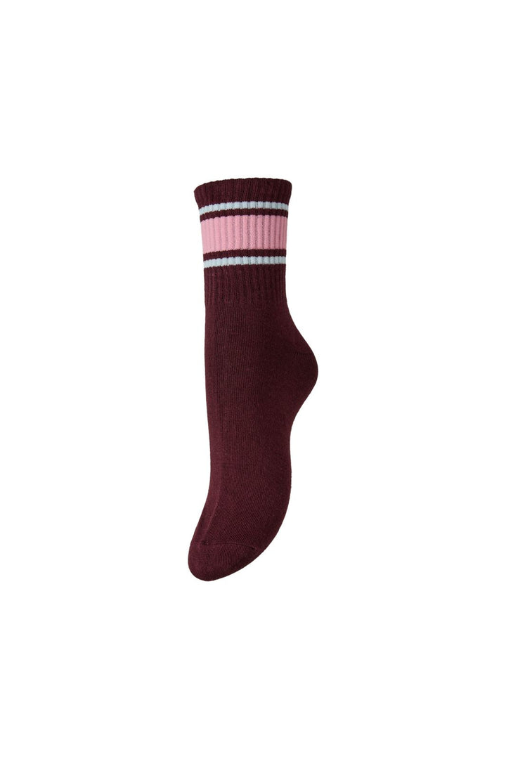 Pieces - Pcsabine Socks - 5078058 Winetasting Wide-Sea Pink-Nantucket Breeze