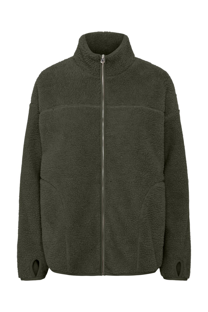 Pieces - Pcsadia Ls Teddy Jacket - 4863608 Forest Night