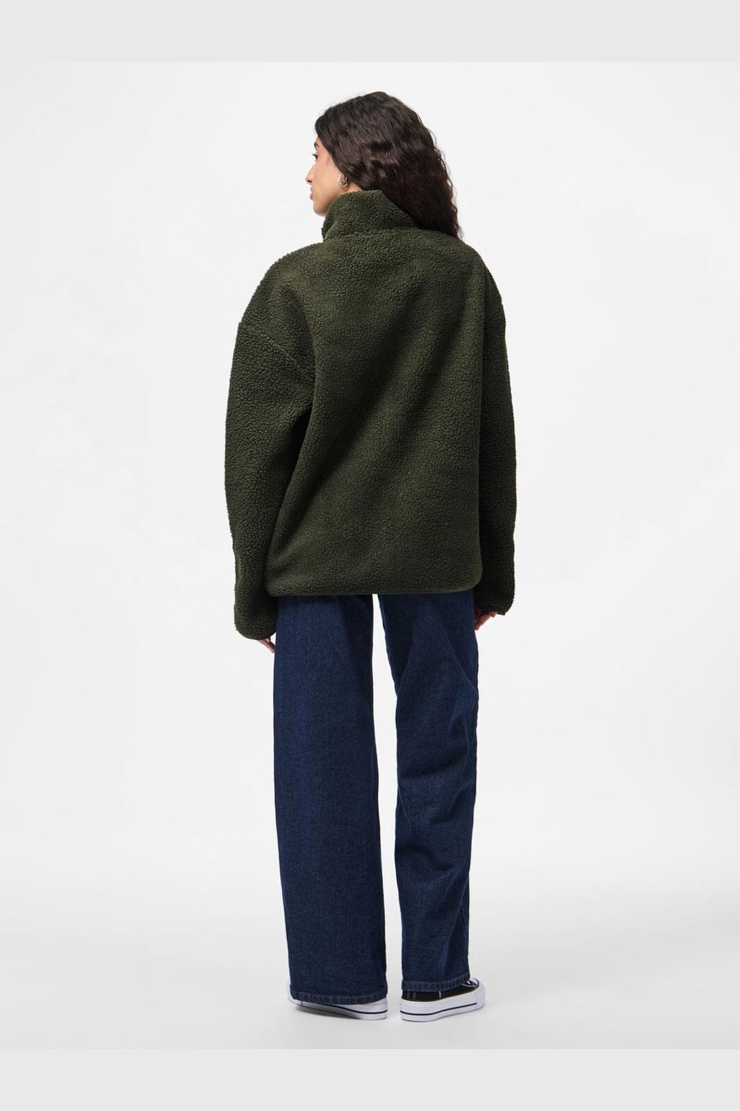 Pieces - Pcsadia Ls Teddy Jacket - 4863608 Forest Night