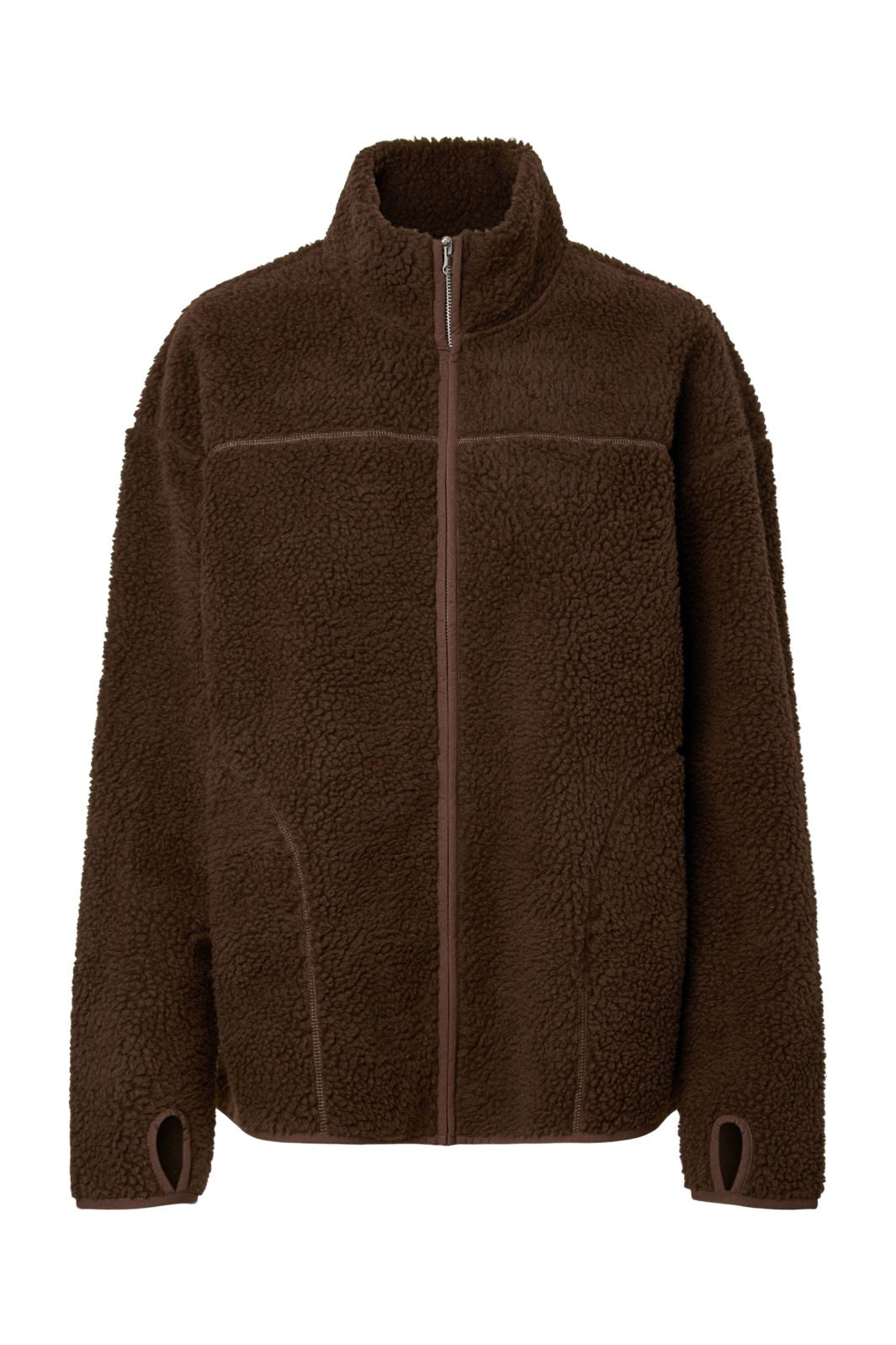 Pieces - Pcsadia Ls Teddy Jacket - 5055022 Hot Fudge