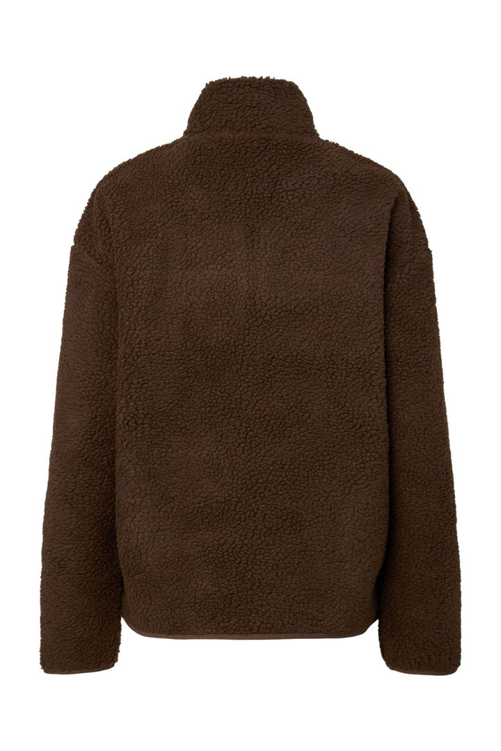 Pieces - Pcsadia Ls Teddy Jacket - 5055022 Hot Fudge