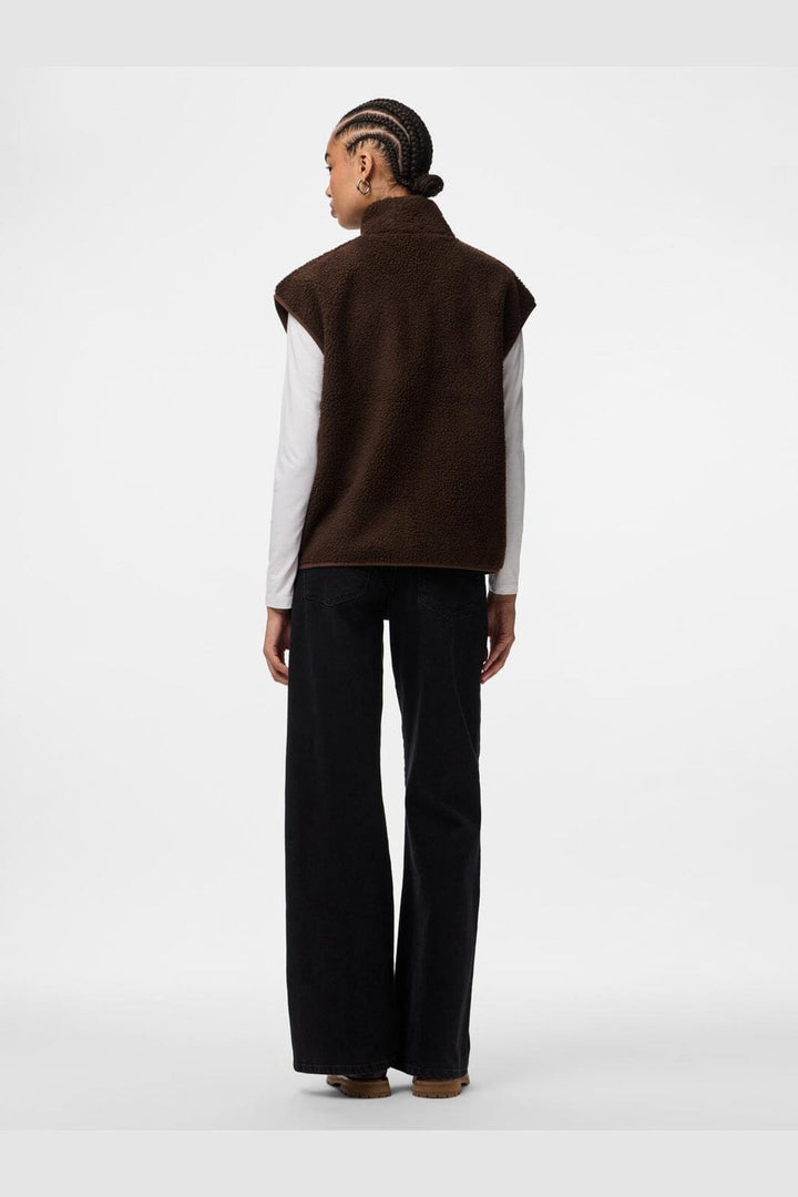Pieces - Pcsadia Teddy Vest - 5055023 Hot Fudge