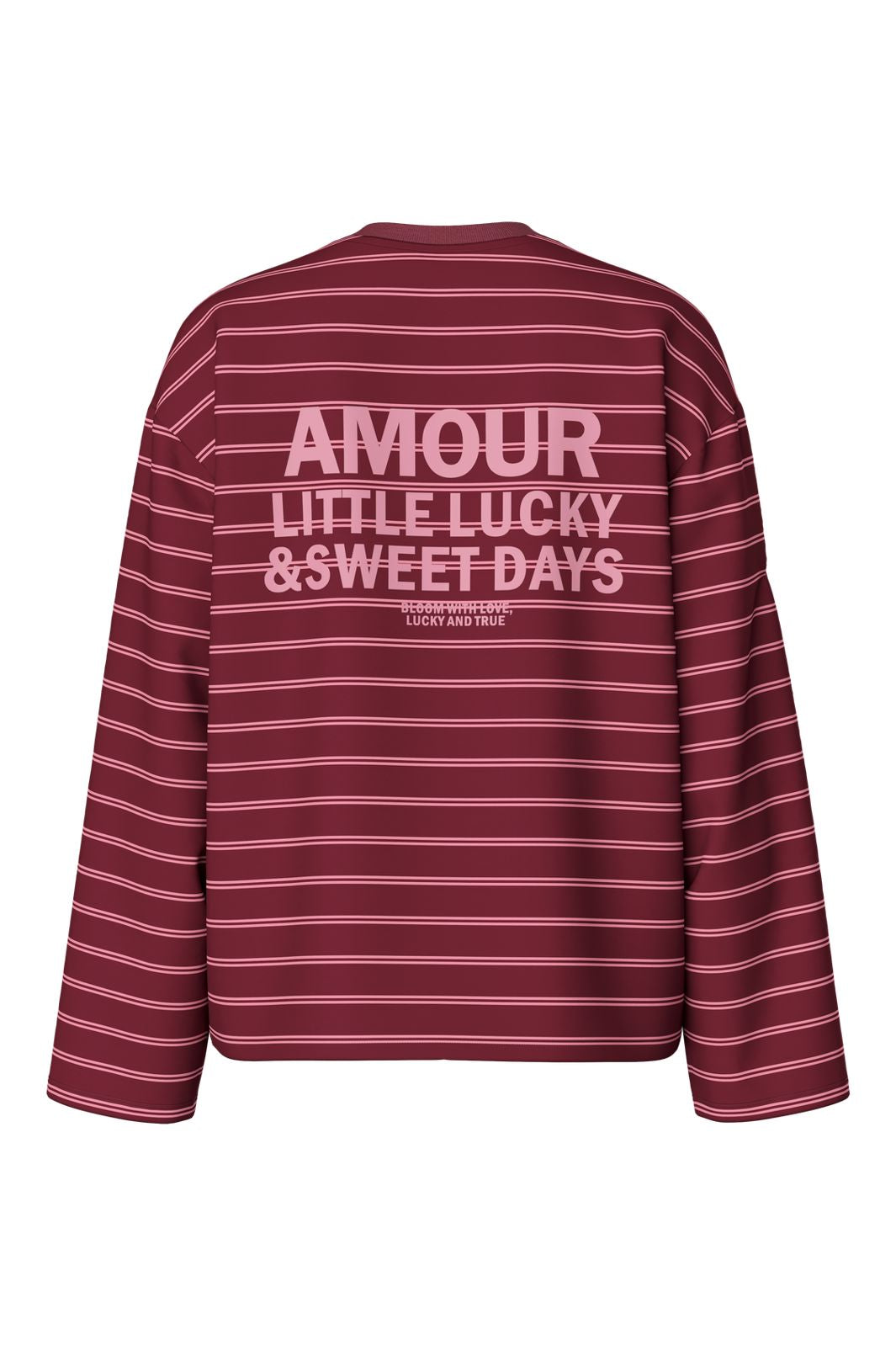 Pieces - Pcsadie Ls O-Neck Printed Top - 5185461 Wild Rose Windsor Wine
