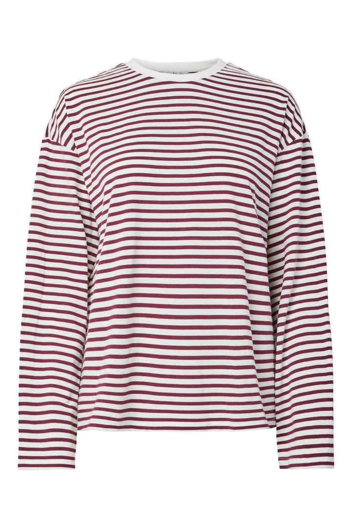 Pieces - Pcsadie Ls Top - 4804150 Cloud Dancer Tawny Port