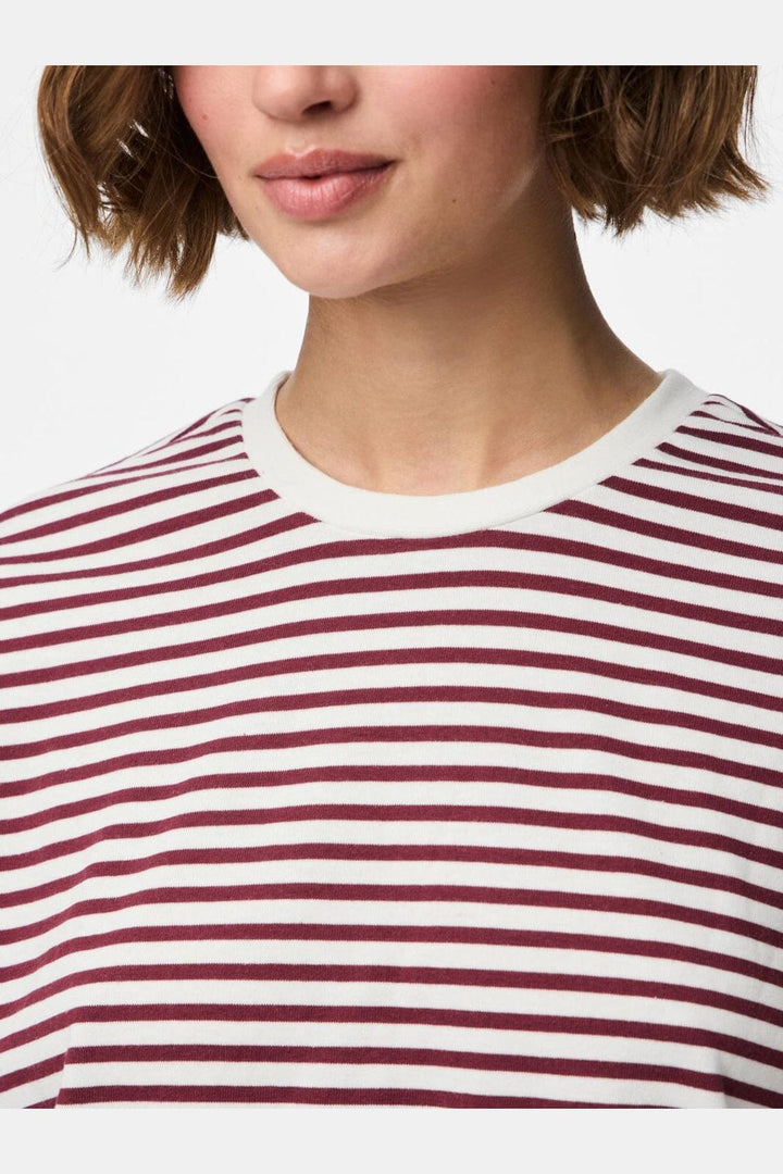 Pieces - Pcsadie Ls Top - 4804150 Cloud Dancer Tawny Port