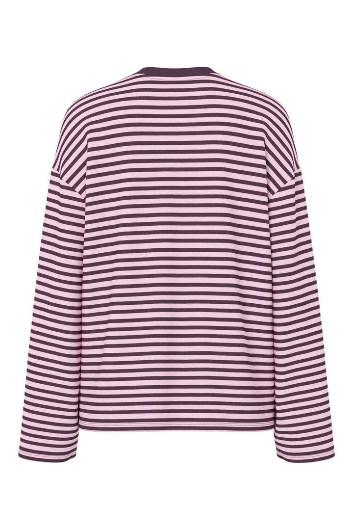 Pieces - Pcsadie Ls Top - 5306666 Plum Perfect Flushing Pink