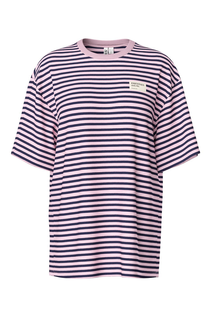 Pieces - Pcsadie Ss T-Shirt - 5185439 Roseate Spoonbill Maritime Blue