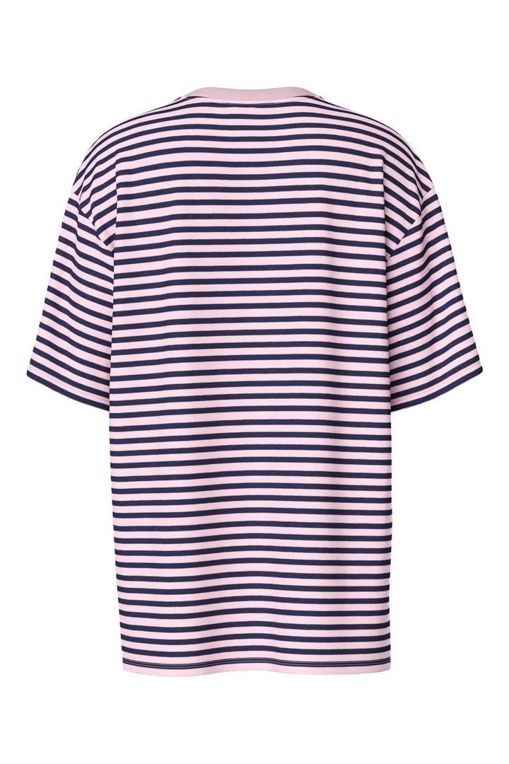 Pieces - Pcsadie Ss T-Shirt - 5185439 Roseate Spoonbill Maritime Blue
