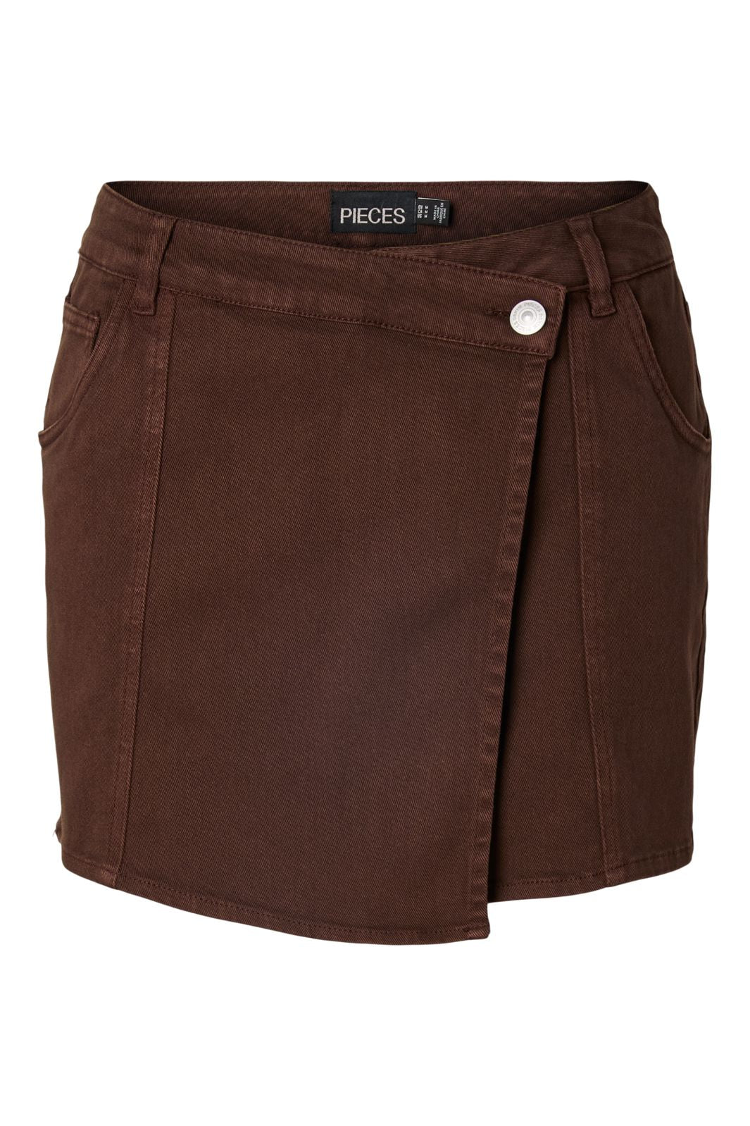 Pieces - Pcsalume Denim Skort - 5011038 Chicory Coffee