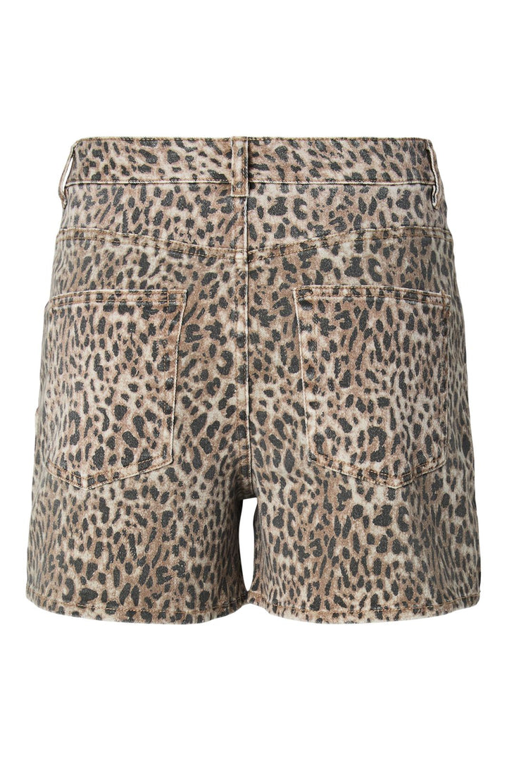 Pieces - Pcsalume Denim Skort - 5011050 Birch Leo Print / Washed
