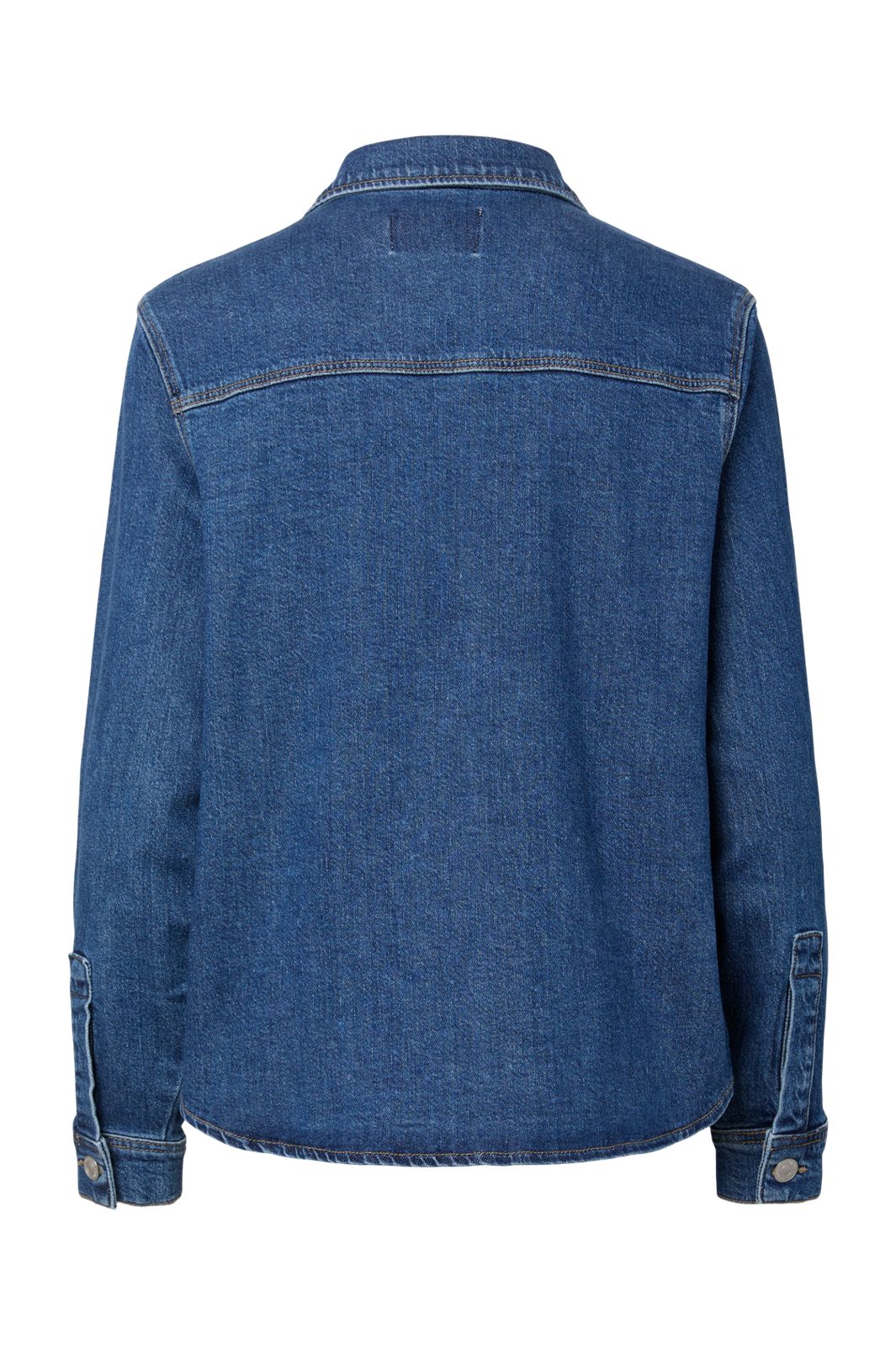 Pieces - Pcsilke Ls Shirt - 4988109 Medium Blue Denim