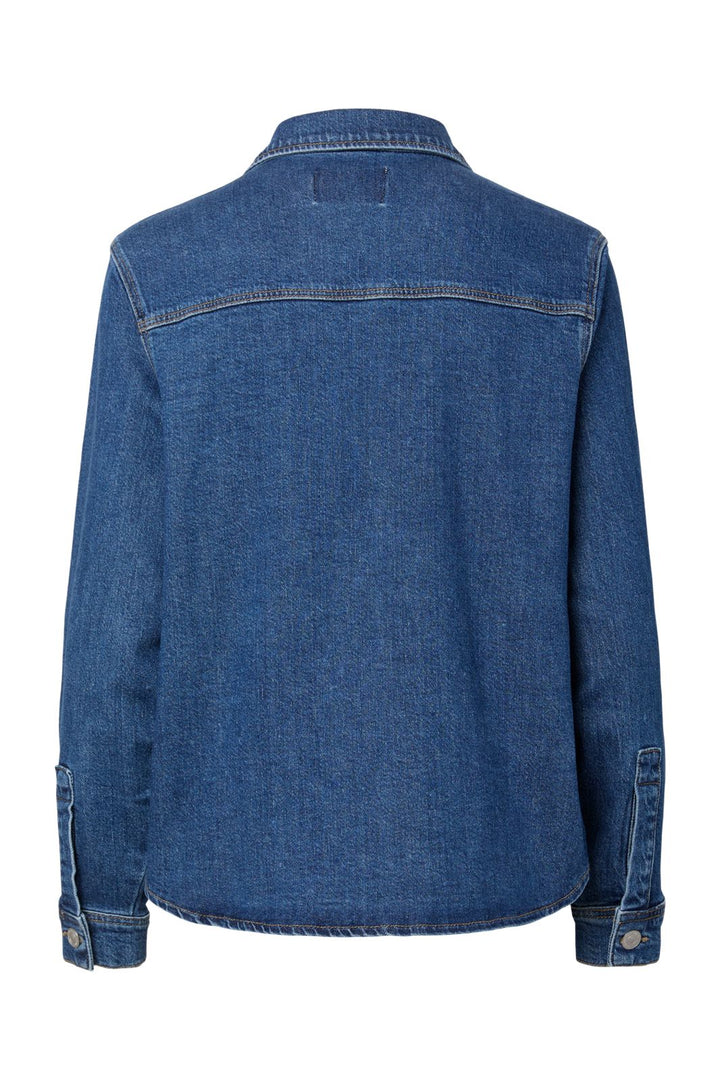 Pieces - Pcsilke Ls Shirt - 4988109 Medium Blue Denim