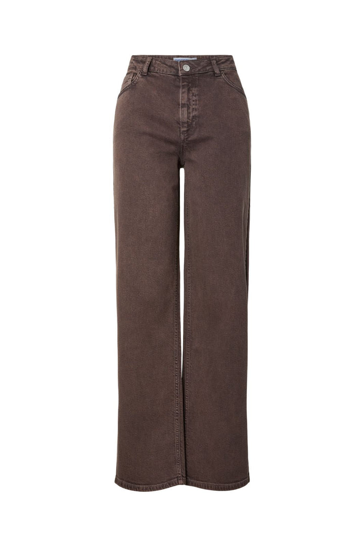 Pieces - Pcsilke Wide Colored Jeans - 5044574 Hot Fudge