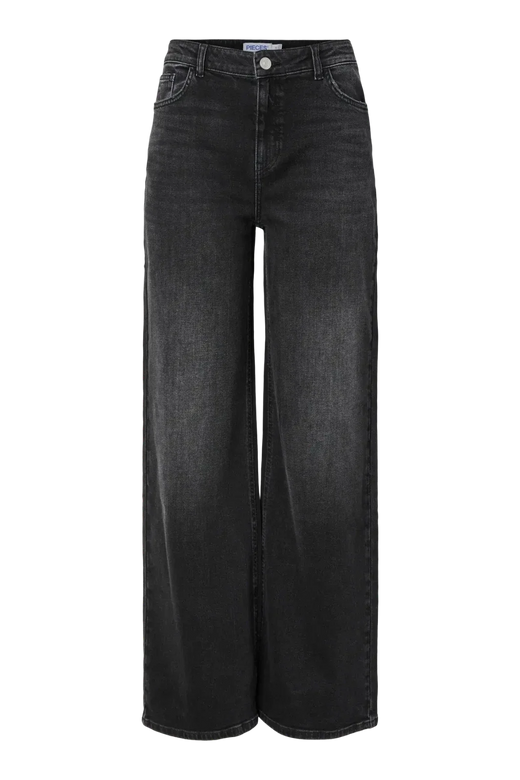 Pieces - Pcsilke Wide Jeans Bl - 4864053 Black Denim Jeans 