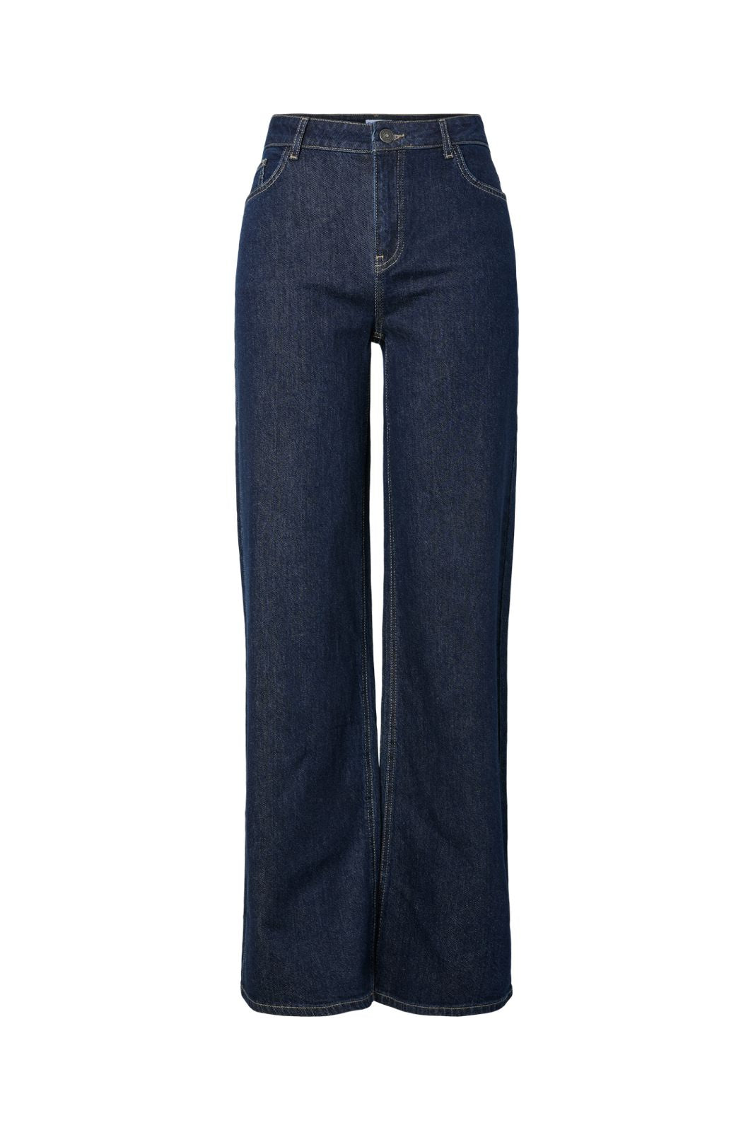 Pieces - Pcsilke Wide Jeans Db - 5039582 Dark Blue Denim